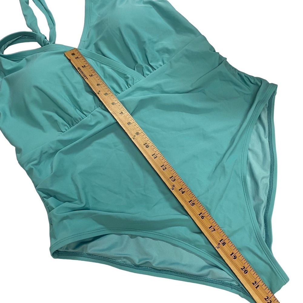 CUPSHE Woman's Sz 2X Teal Blue Cut Out One Piece Swimsuit Padded - Picture 9 of 9